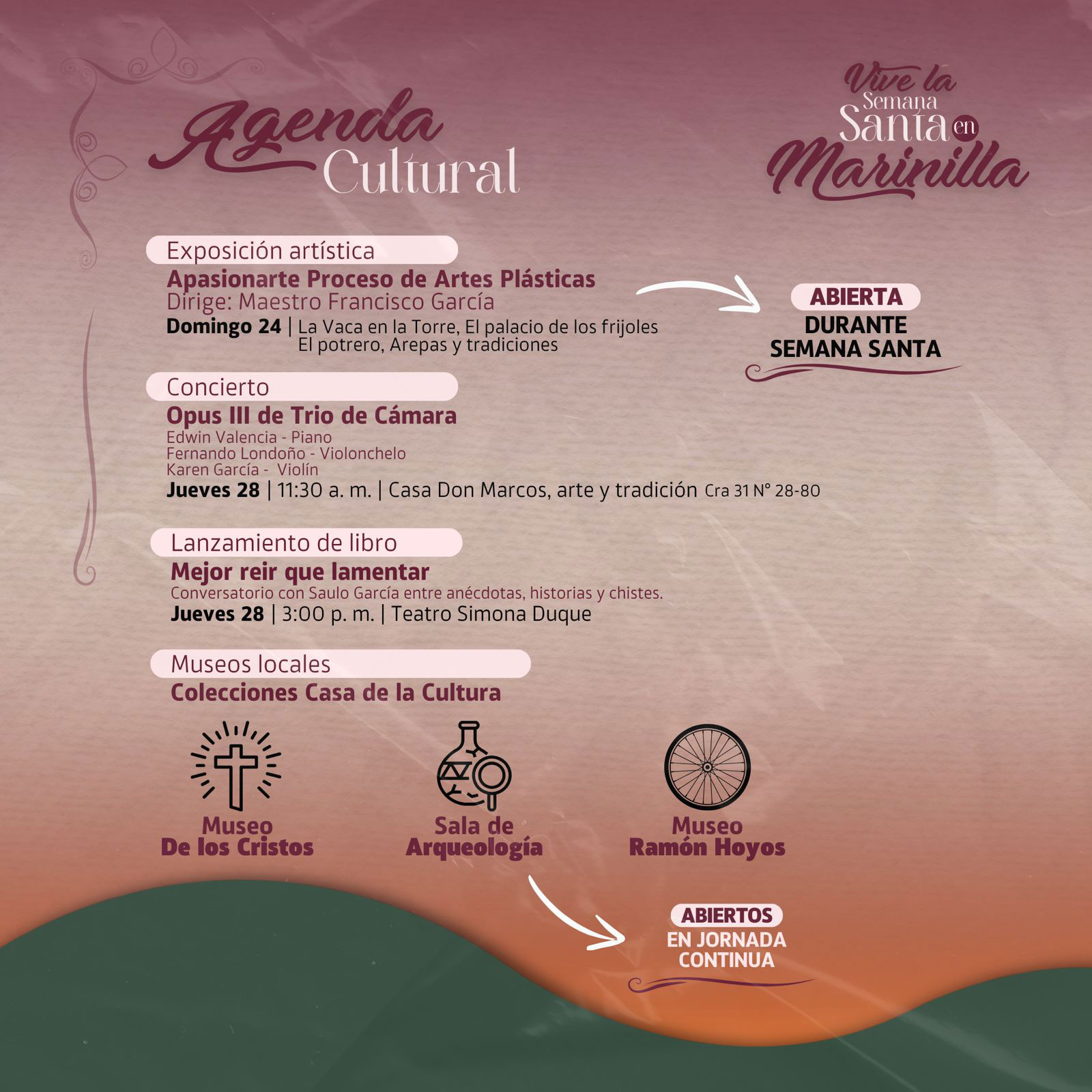 Programación para Semana Santa en Marinilla, Antioquia
